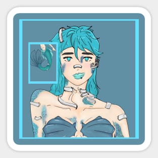 Blue Mermaid Sticker
